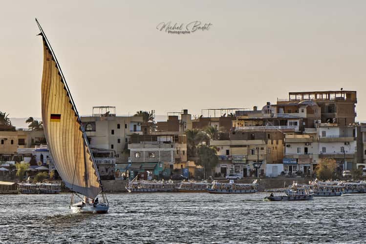 The Nile in Luxor from East embankment