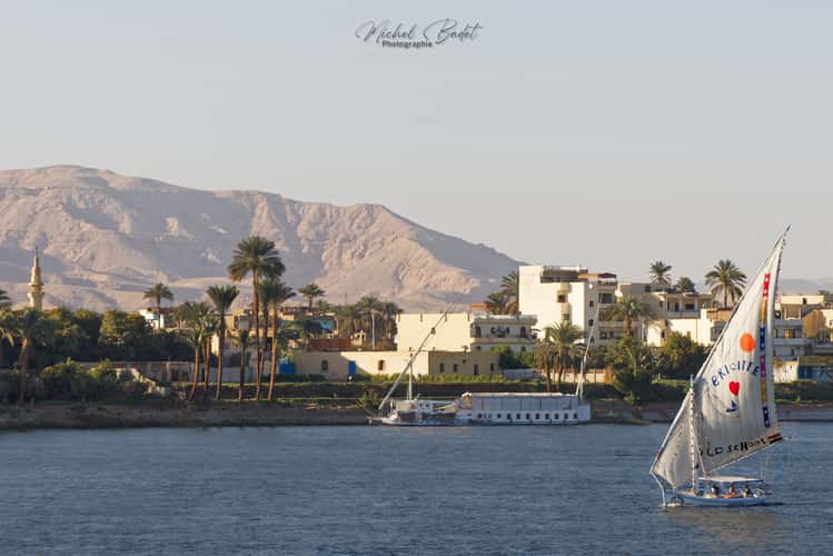 The Nile in Luxor from East embankment