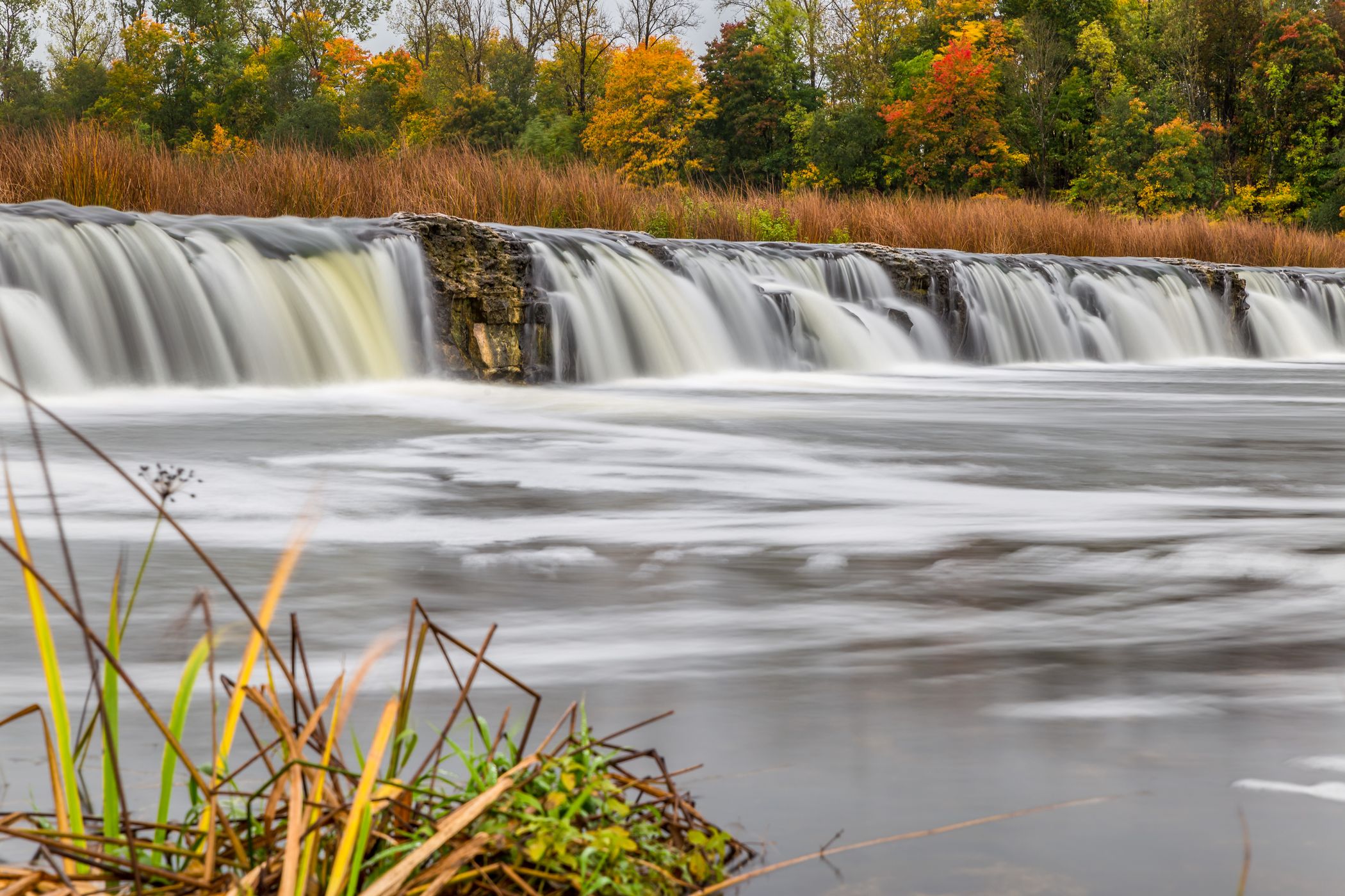 The Venta Rapids in Kuldiga, Latvia