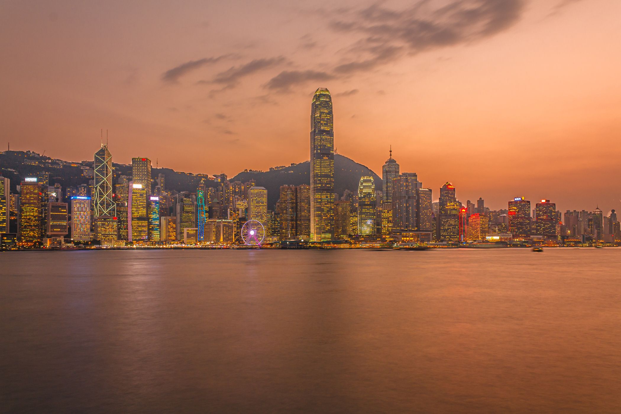 View to Hong Kong Island, Victoria Harbour, Hong Kong