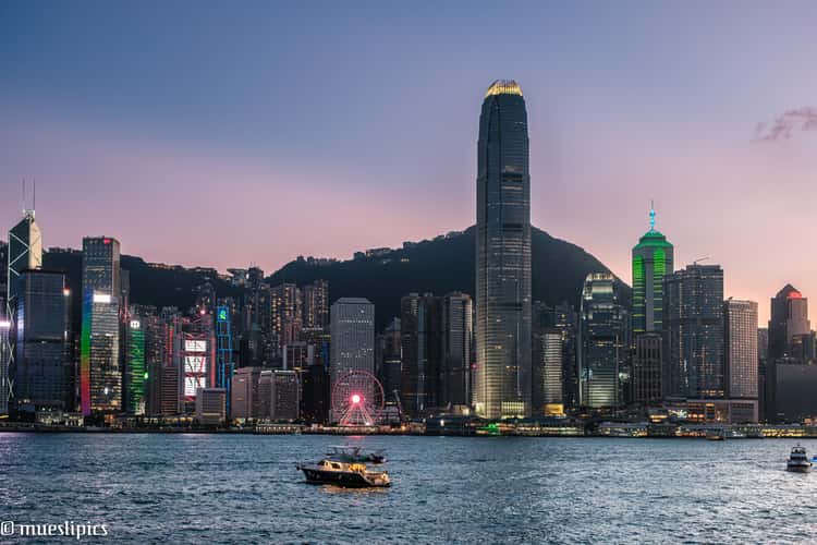 View to Hong Kong Island, Victoria Harbour
