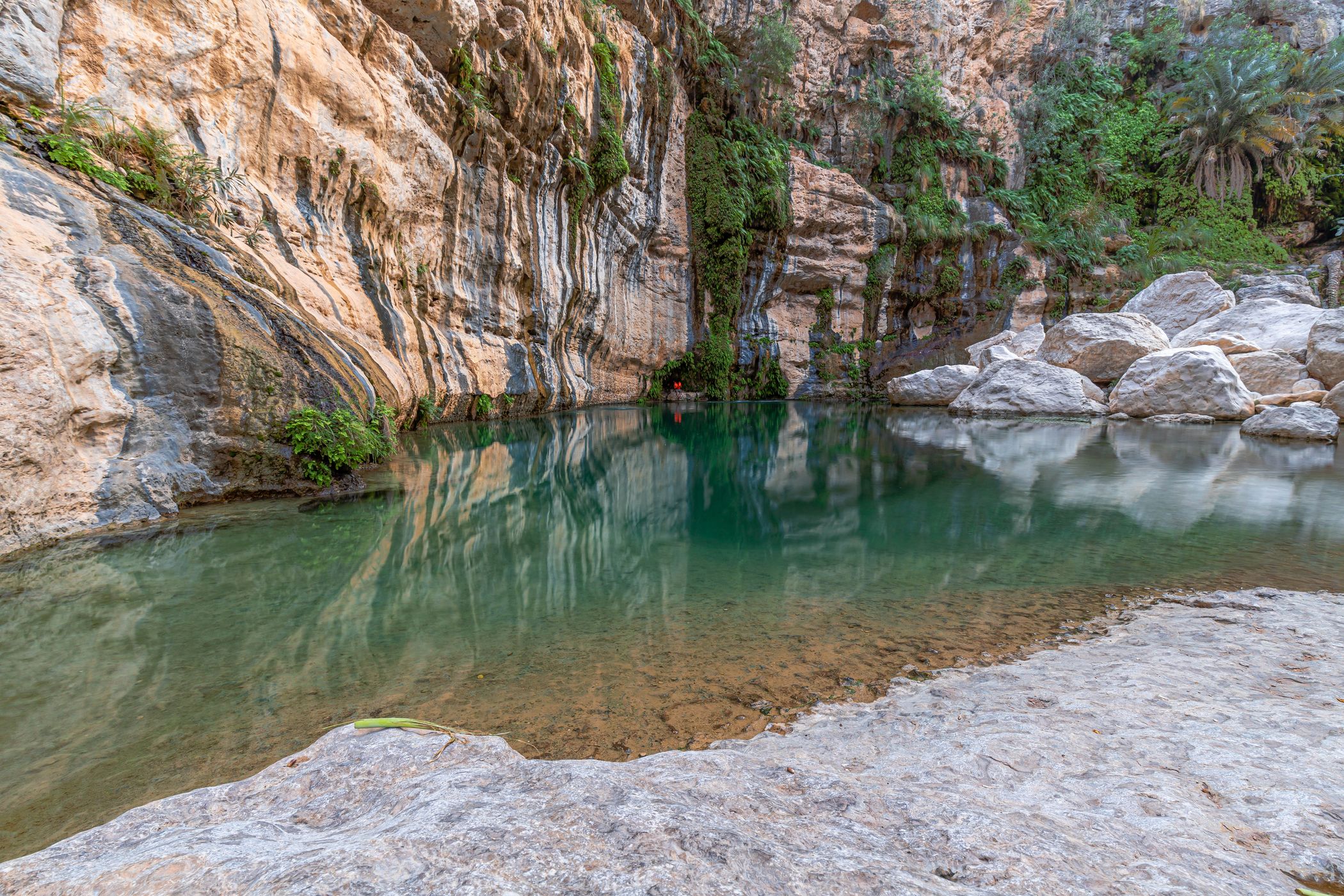 Wadi Tiwi Waterfall in Oman, Oman