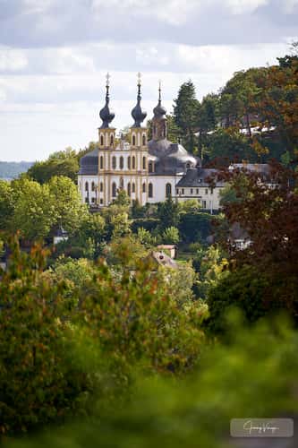 Wallfahrtskirche Käppele from Festung Marienberg, Würzburg