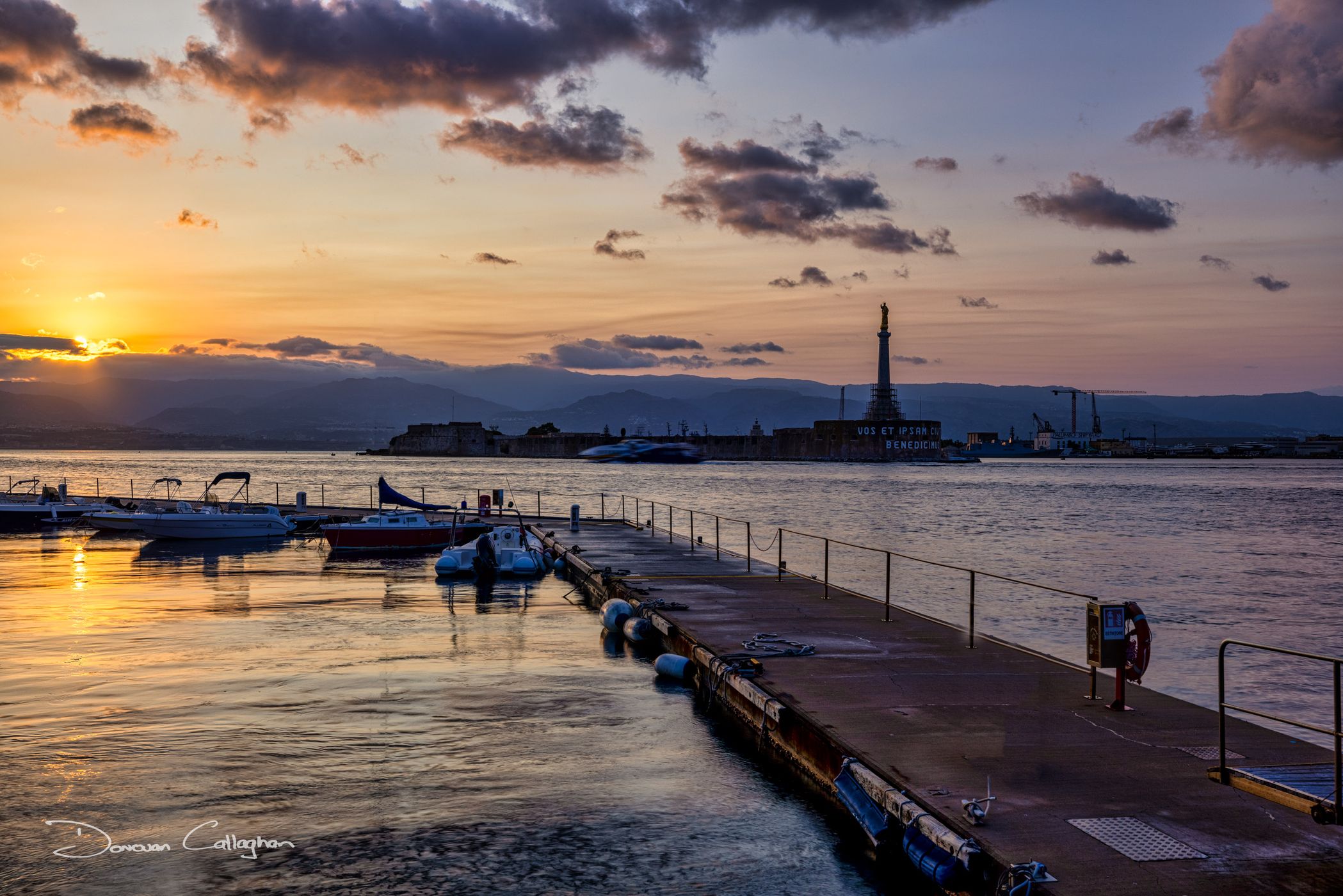 Whale Tale statue, Messina, Sicily, Italy