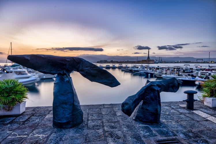 Whale Tale statue, Messina, Sicily