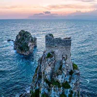 A castle peak Scopello, Sicily, Italy