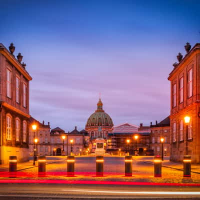 Amalienborg and Frederik's Church in Copenhagen, Denmark, Denmark