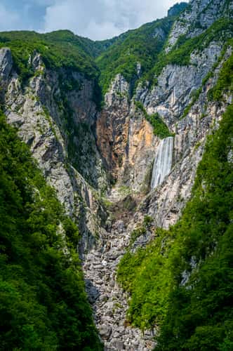 Boka waterfall in Triglav national park
