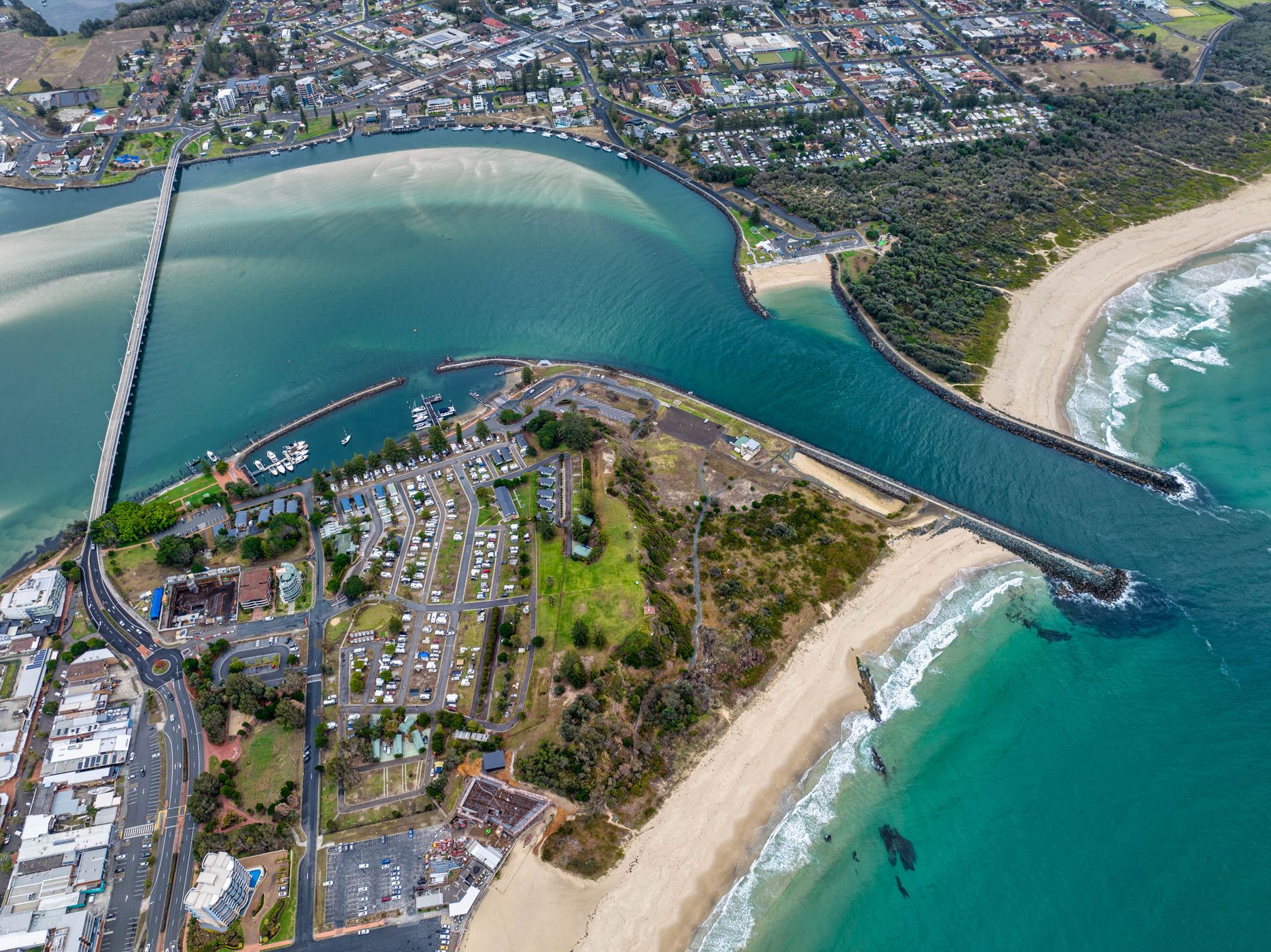 Breakwater, Forster, New South Wales, Australia