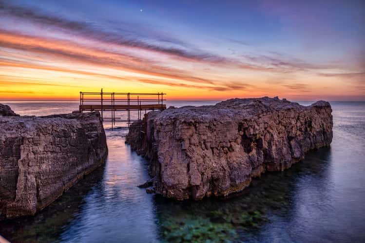 Bridge for a swim, Syracuse, Sicily