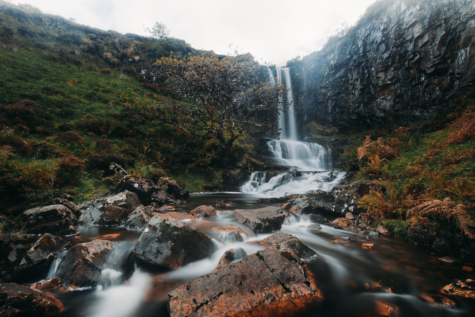 Carbost Burn Waterfall, United Kingdom