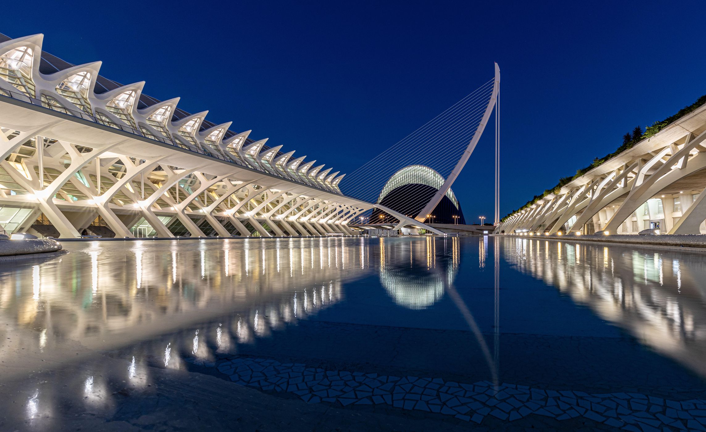 Hemisfèric & Ciudad de las Artes, west view, Spain