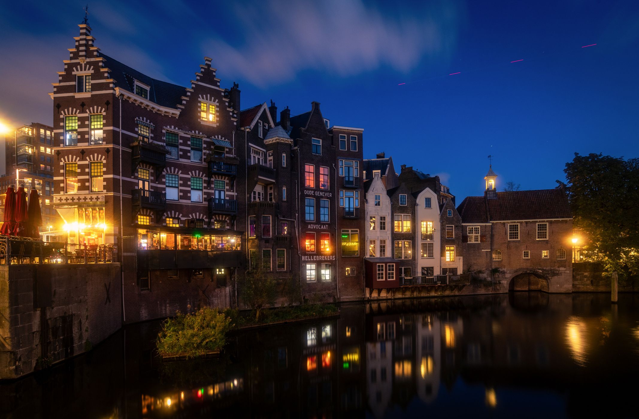 Delfshaven during Blue Hour, Netherlands