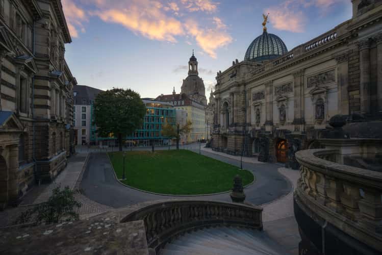 Domes at blue hour, Dresden