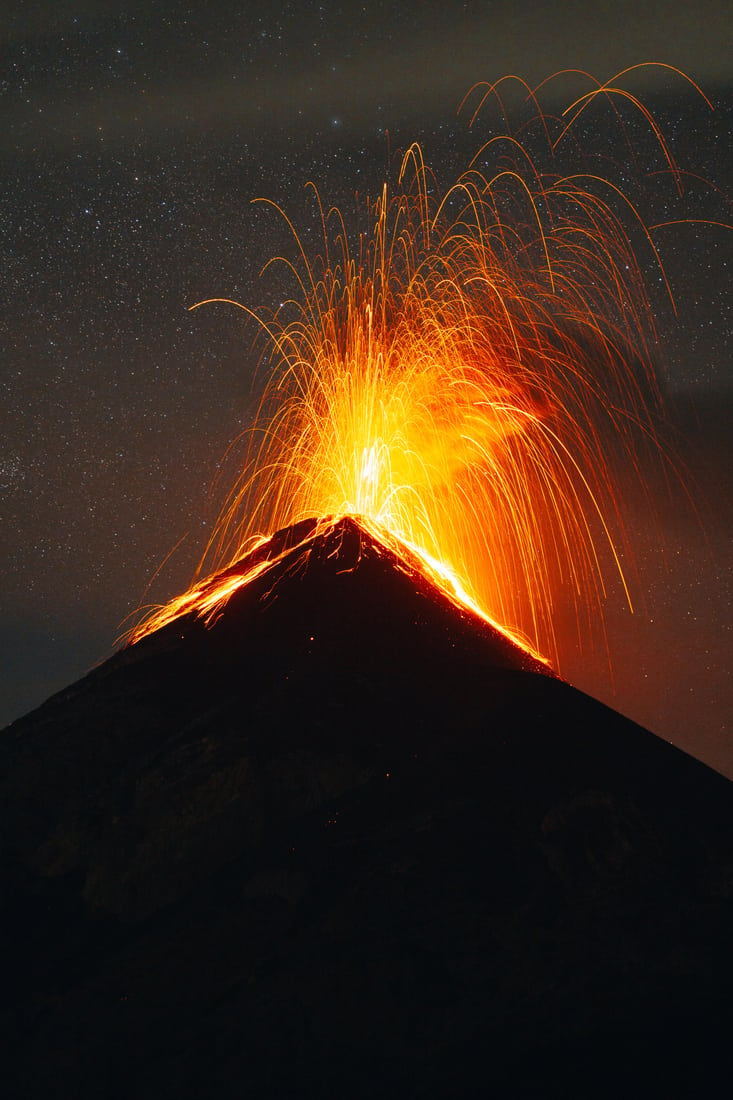 Fuego Eruption from Acatenango, Guatemala