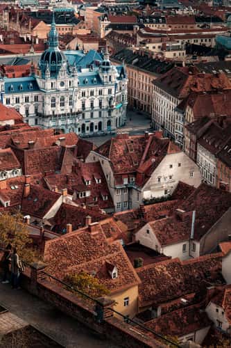 Graz Old Town from the Schloßberg