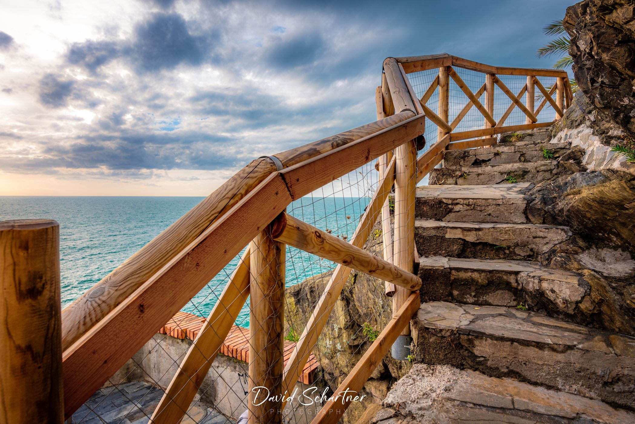 Hiking trail in Riomaggiore, Italy
