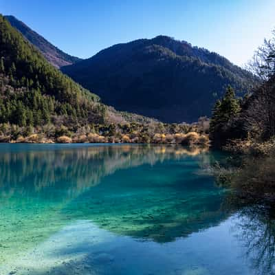 Jiuzhaigou Valley; Rhinoceros lake, China