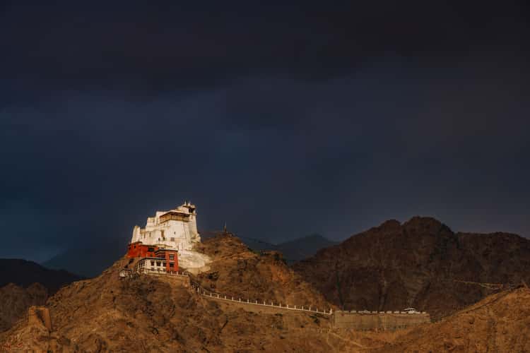 Leh Monastery from spituk gompa