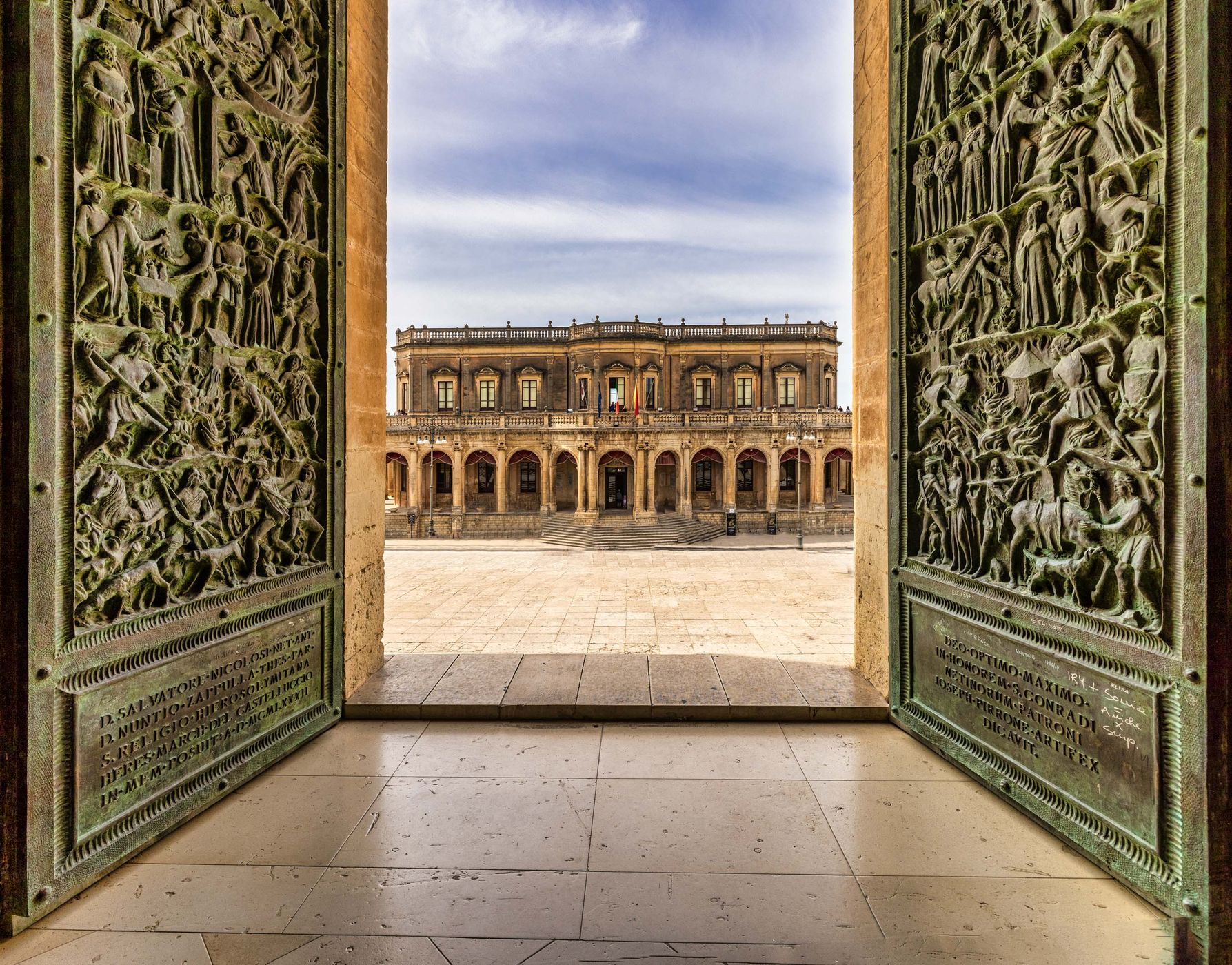 Loooking to Palazzo Ducezio, Noto, Italy