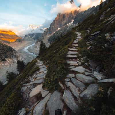 Mer de Glace path, France