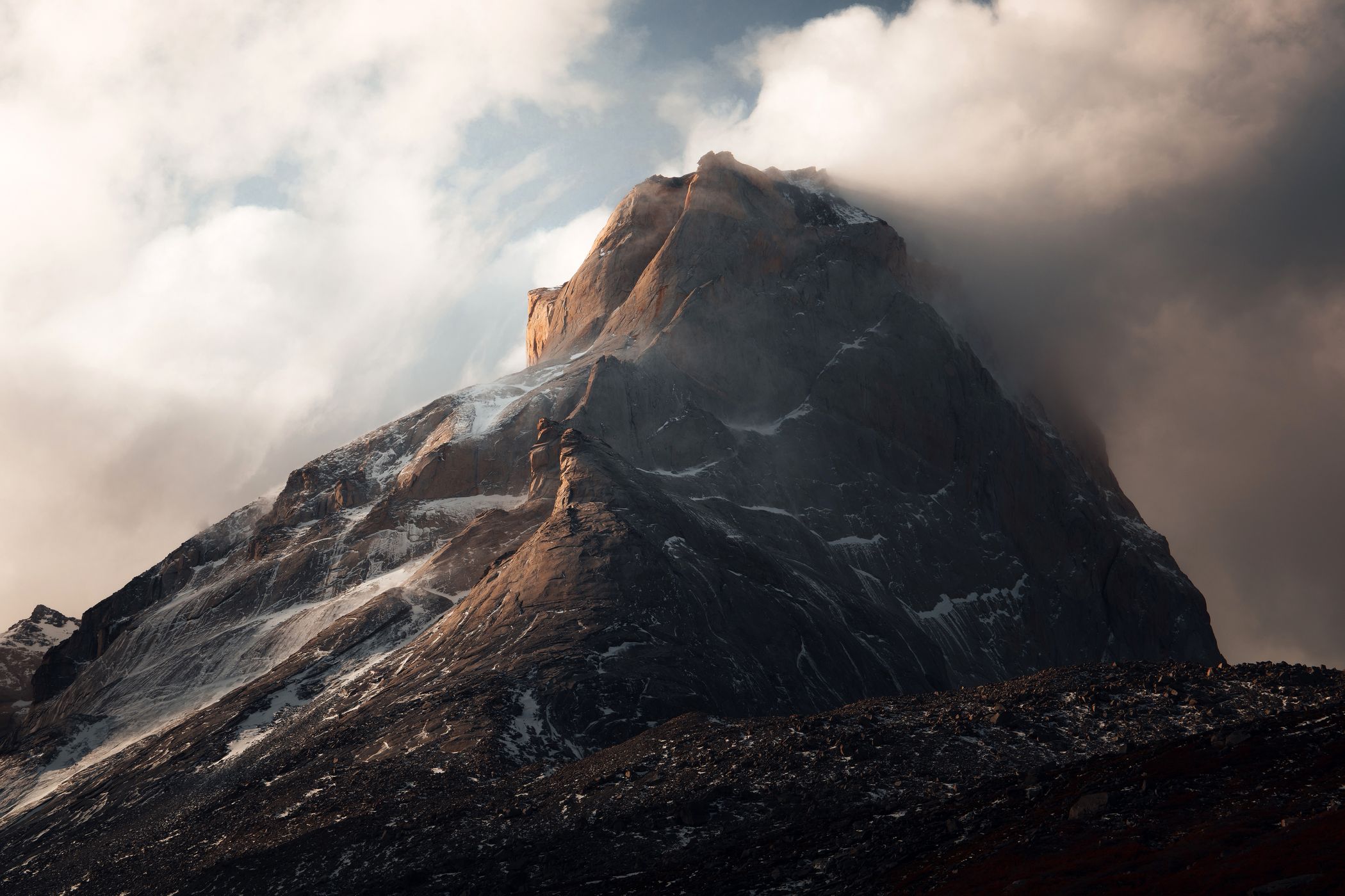 Mountain Views in Valle del Frances, Torres del Paine, Chile