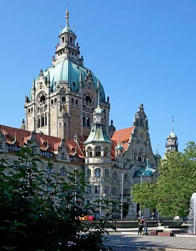 New Town Hall from Trammplatz, Hanover