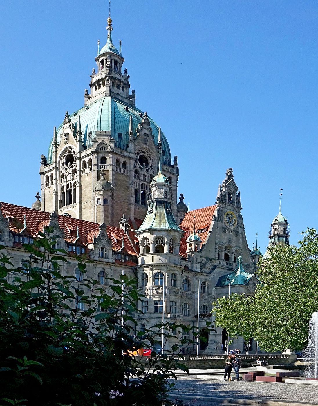 New Town Hall from Trammplatz, Hanover, Germany