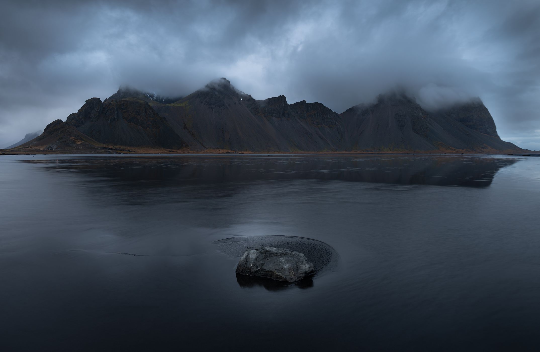 Aurora borealis at Vestrahorn Mountain, Iceland