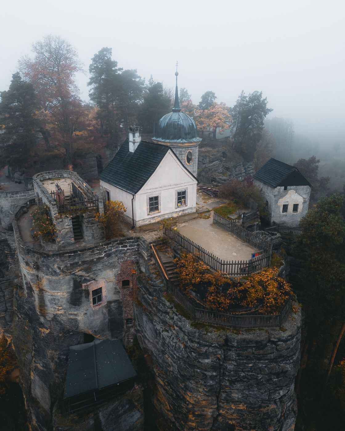 Rock Castle Einsiedlerstein (Drone), Czech Republic