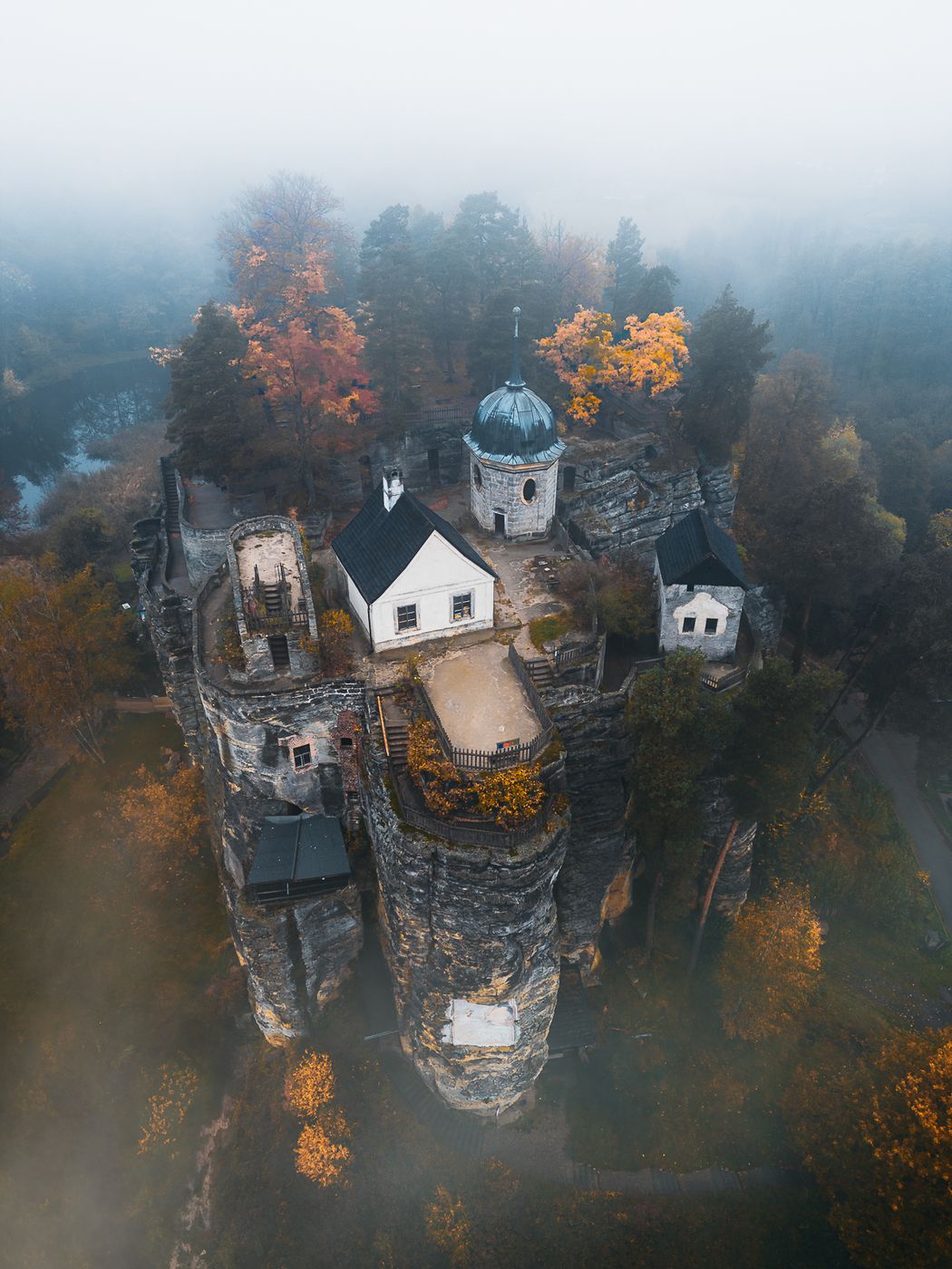 Rock Castle Einsiedlerstein (Drone), Czech Republic