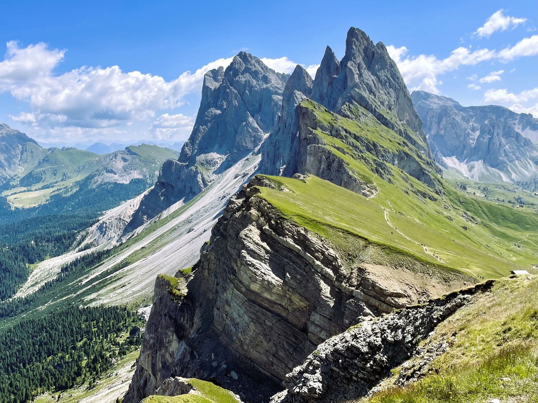 Seceda classic view point, South Tyrol, Italy