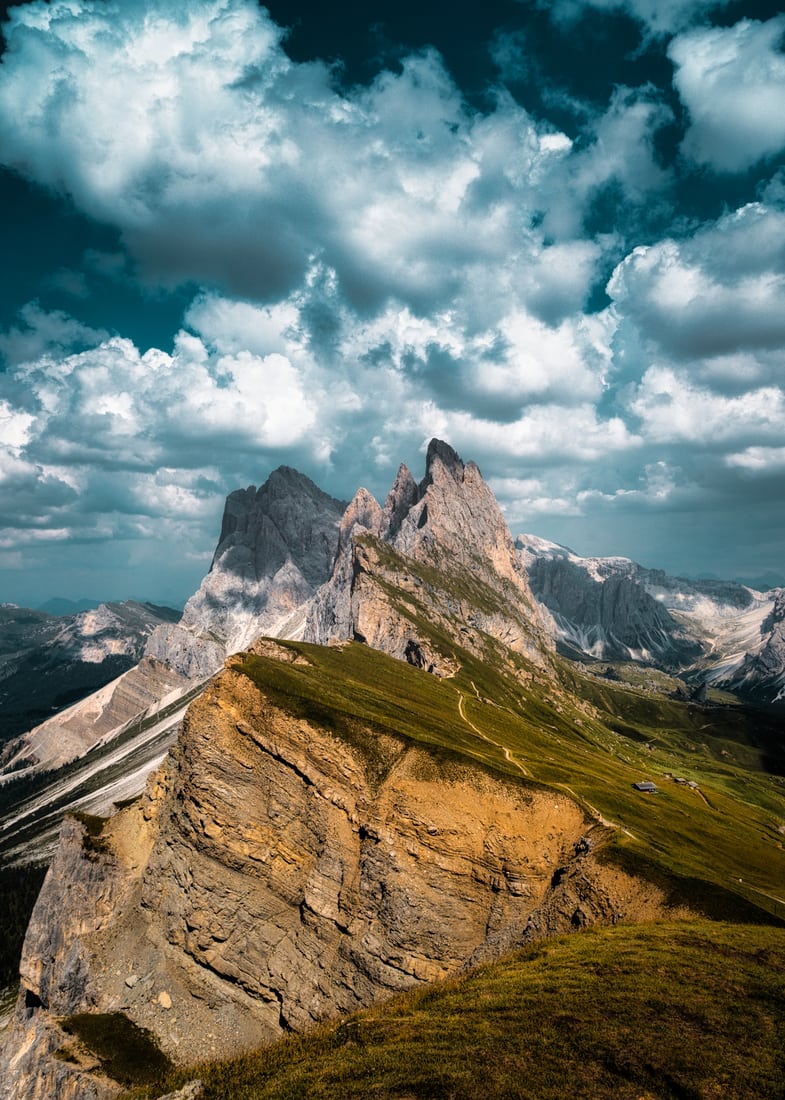 Seceda classic view point, South Tyrol, Italy