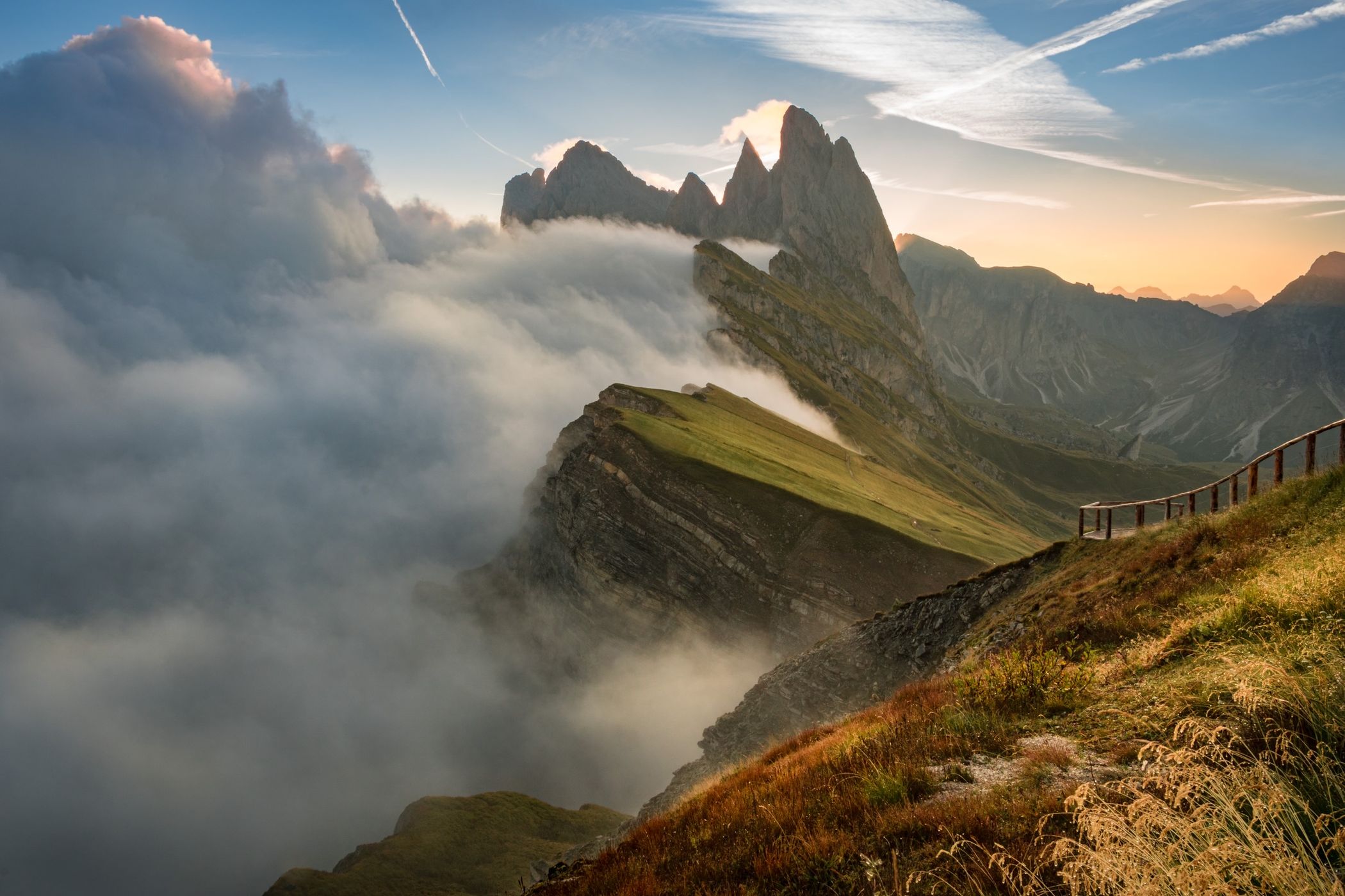 Seceda classic view point, South Tyrol, Italy