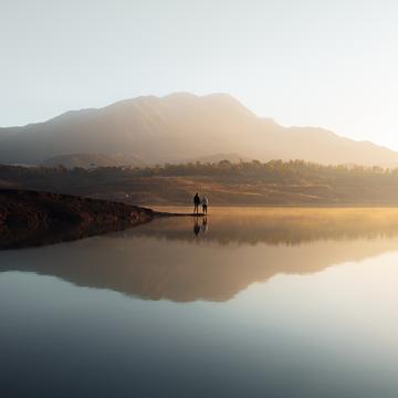 Sunrise at a lake in Andalucia, Spain, Spain