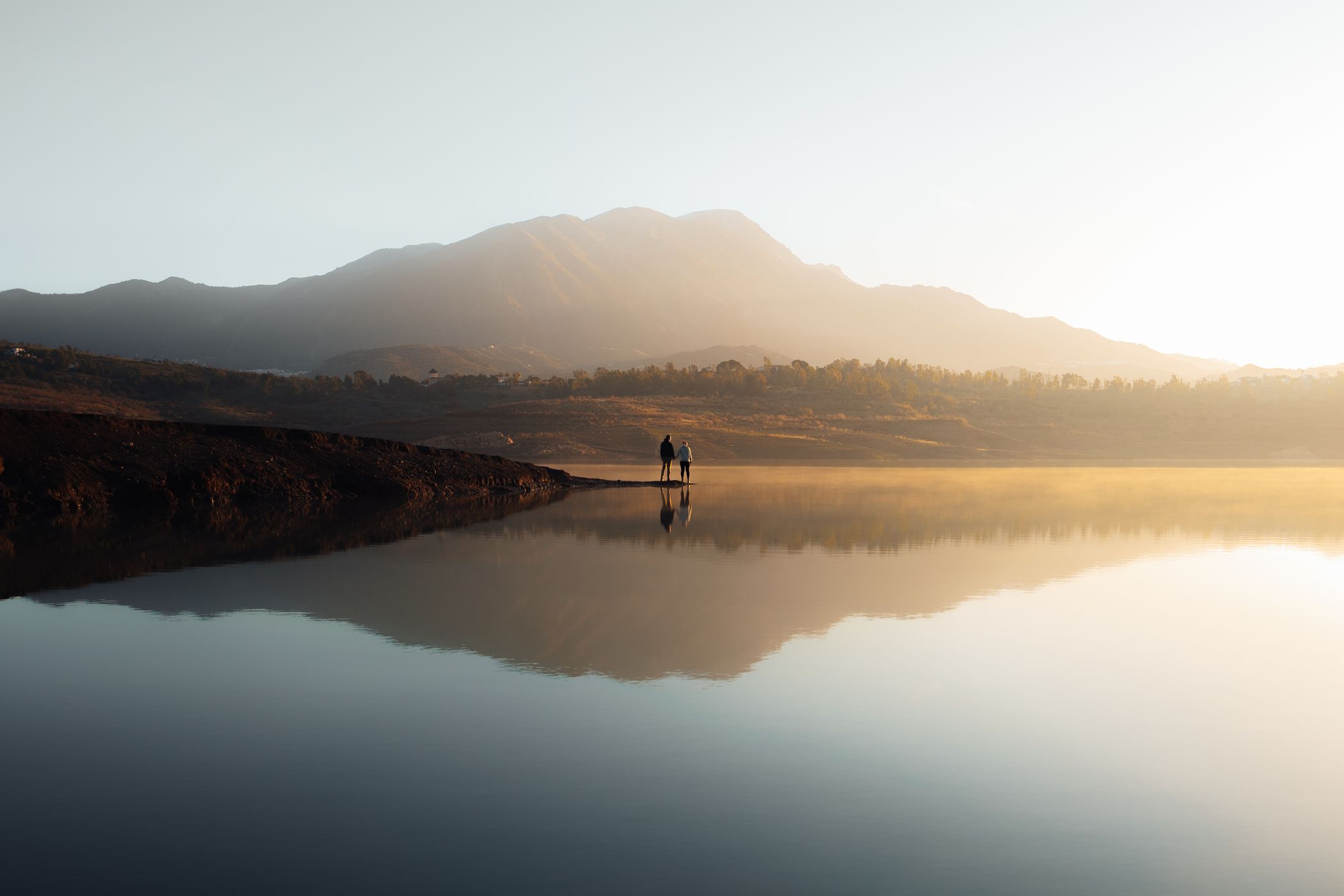 Sunrise at a lake in Andalucia, Spain, Spain