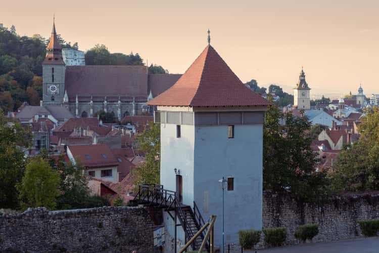 Sunset near Brasov's Fortification