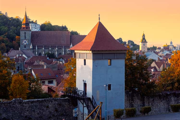 Sunset near Brasov's Fortification