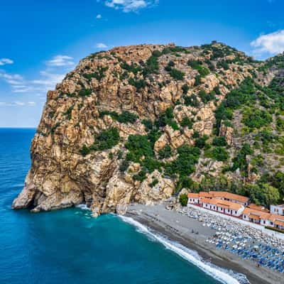 The beach Cape Galava, Gioiosa ,Marea, Sicily, Italy