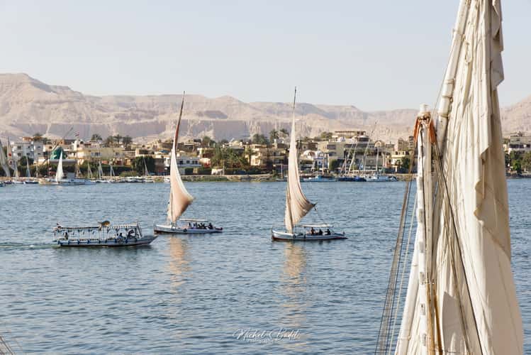 The Nile in Luxor from East embankment