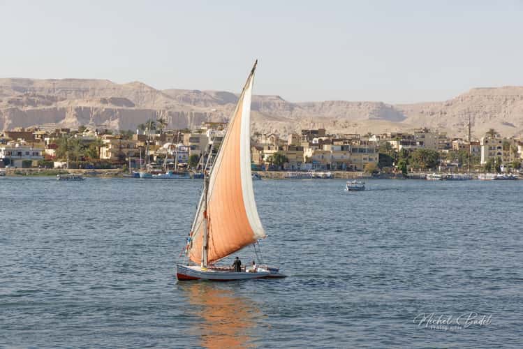 The Nile in Luxor from East embankment