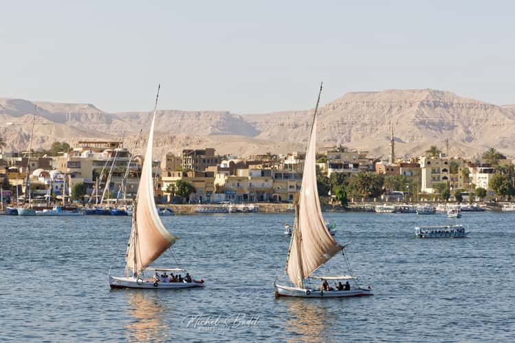The Nile in Luxor from East embankment