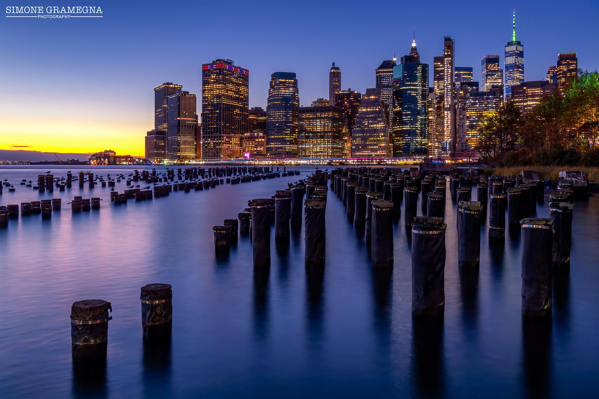 New York City Skyline from Pier 1, Brooklyn, USA