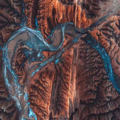 Valle de la Luna from above, Chile