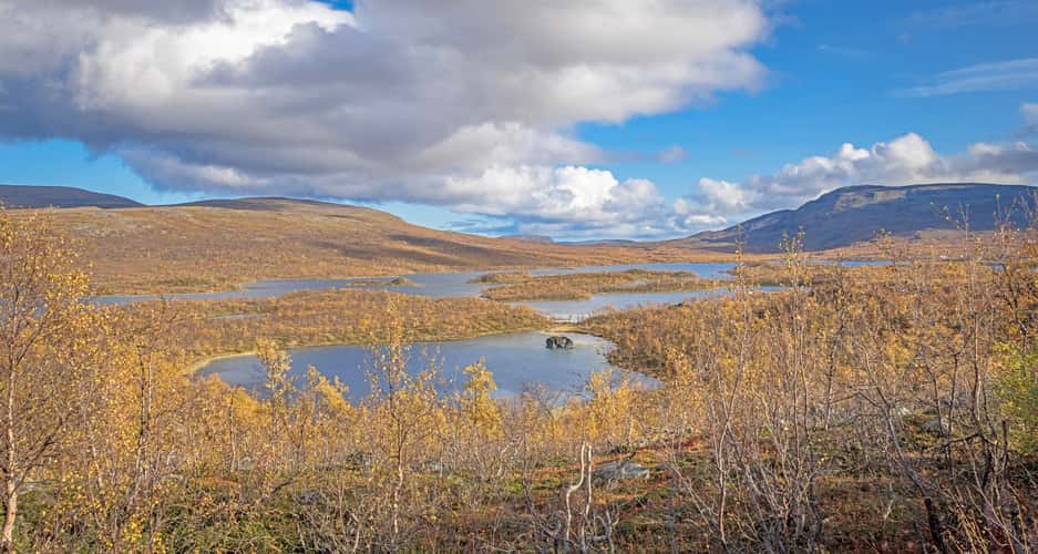 View over the lakes on the Finnish-Norwegian border