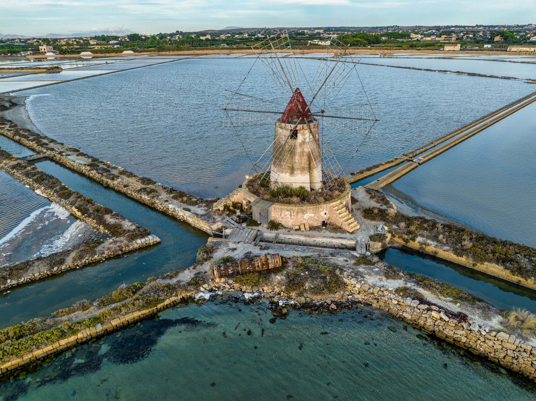 Windmill, Salt Pans, Marsala, Sicily, Italy