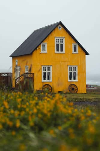 Yellow Icelandic house