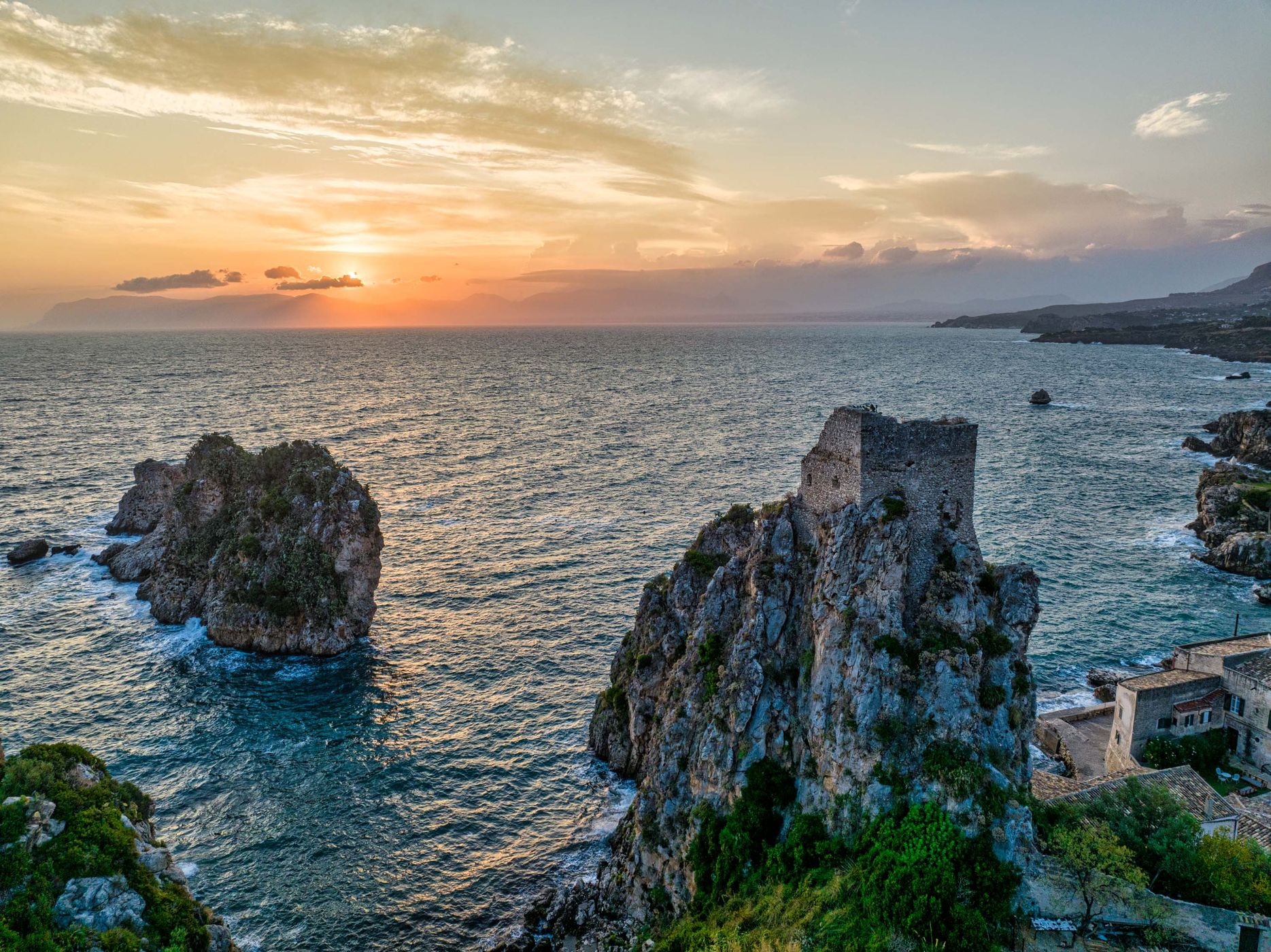 A castle peak Scopello, Sicily, Italy