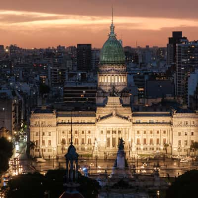 Argentinian National Congress from Palacio Barolo, Argentina