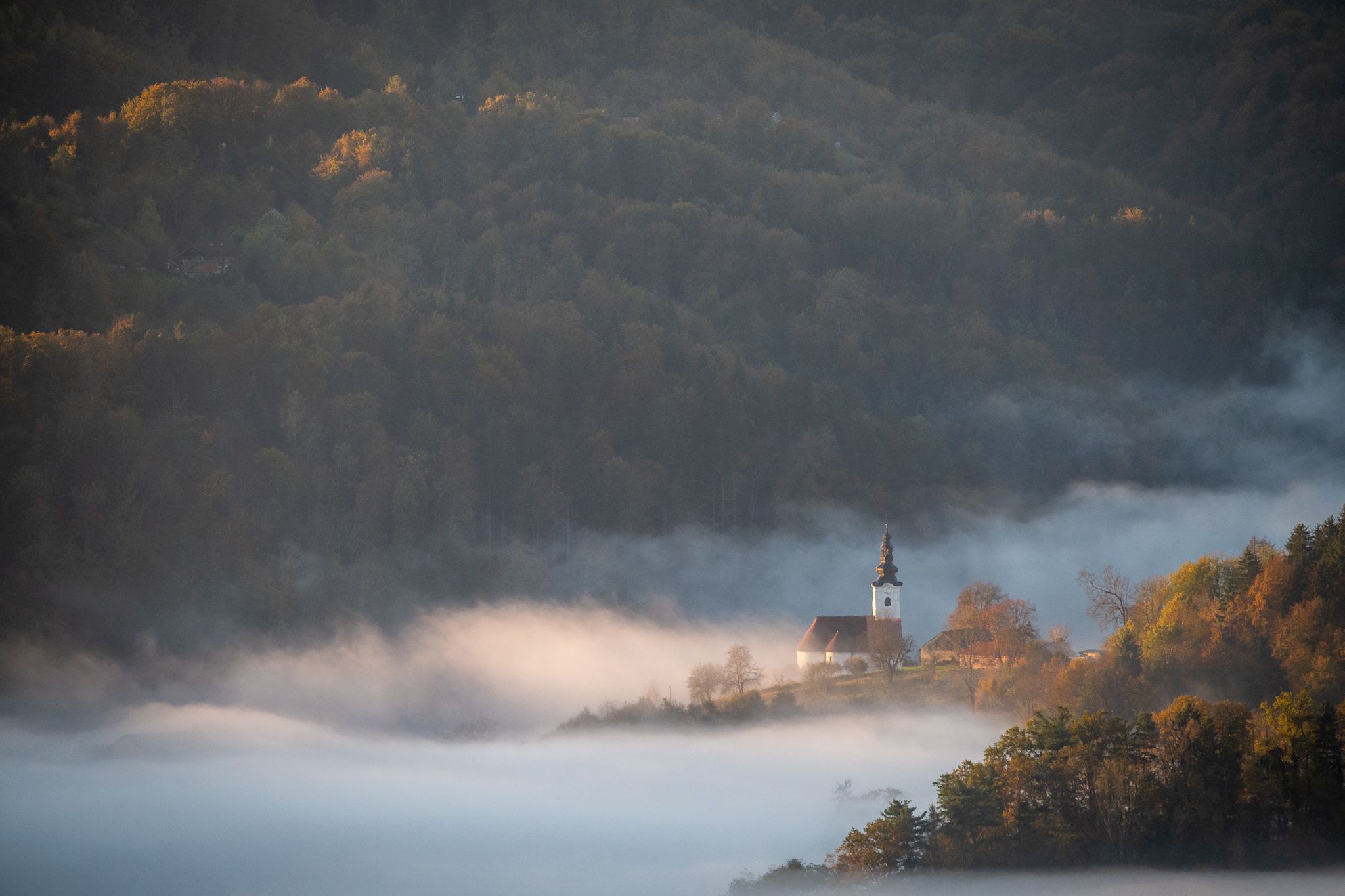View from Razgledni stolp Plač, Slovenia